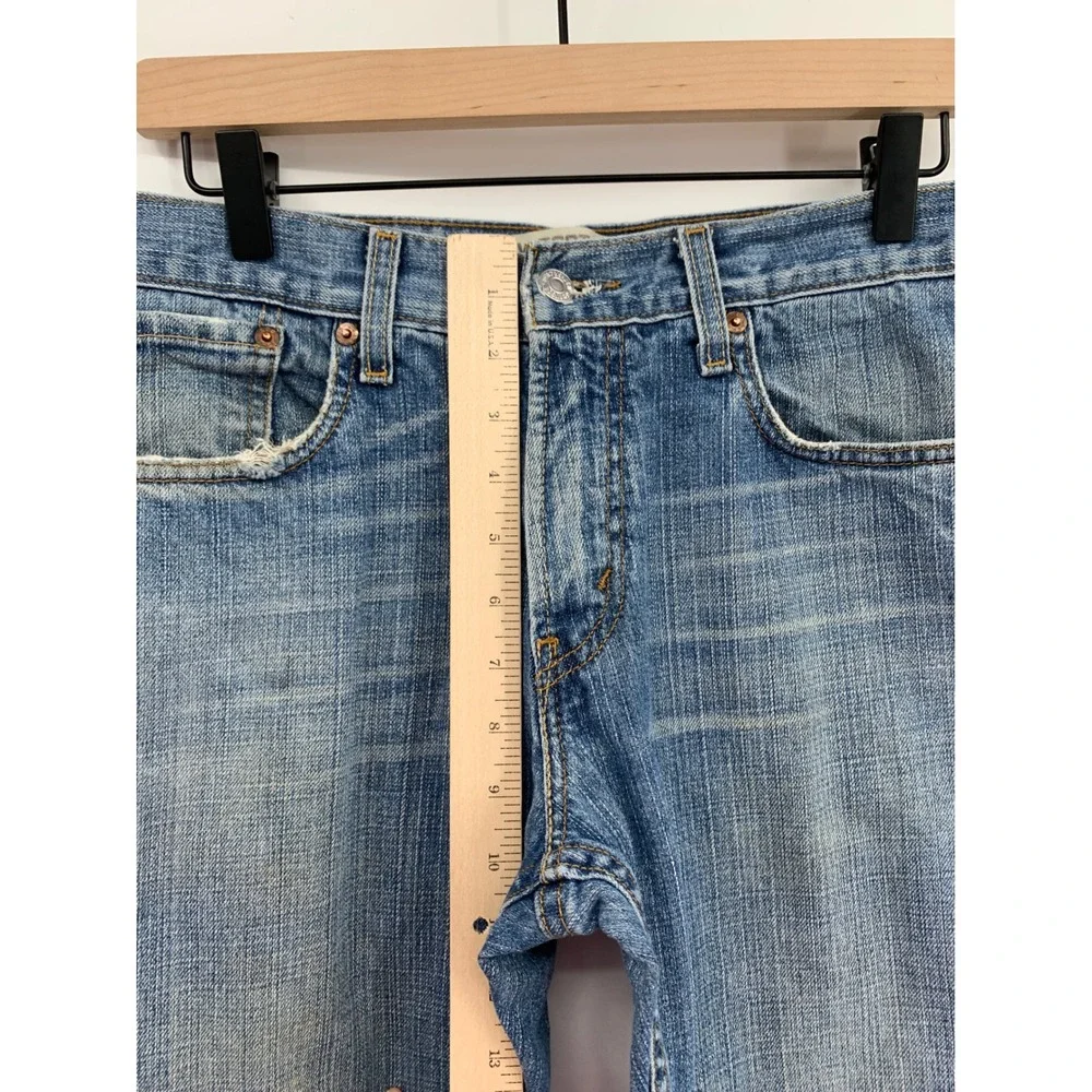 Vintage Levis 527 Jeans Mens 32x30 Blue Low Boot Cut Distressed Fade Y2K Denim
